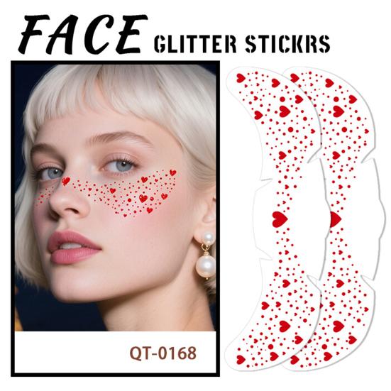 Temporary Tattoo Sticker, Red Freckles Face Tattoo, Waterproof Temporary Freckles Tattoo for Adults Festive Party Makeup