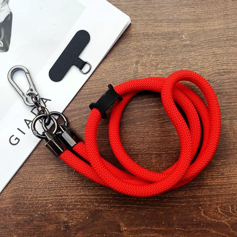 120CM Universal Crossbody Lanyard Strap Chain Mobile Case For iPhone 16 Samsung S25 Sports Climbing Trip Color Nylon Cord Rope