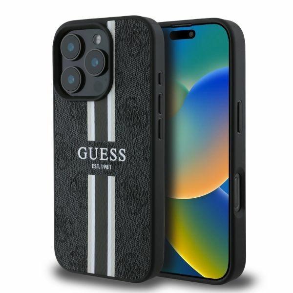 Guess Guhmp16Xp4Rpsk Iphone 16 Pro Max6.9 Czarny/Black Hardcase 4G Printed Stripes Magsafe