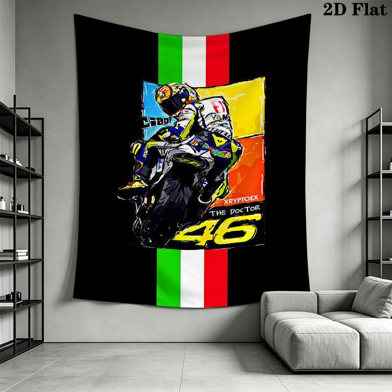 Rossi Force Wall Tapestry Aesthetic Wall Hanging Printed Fabric Blanket Decorative Tapestries for Bedroom Living Room Home Decor