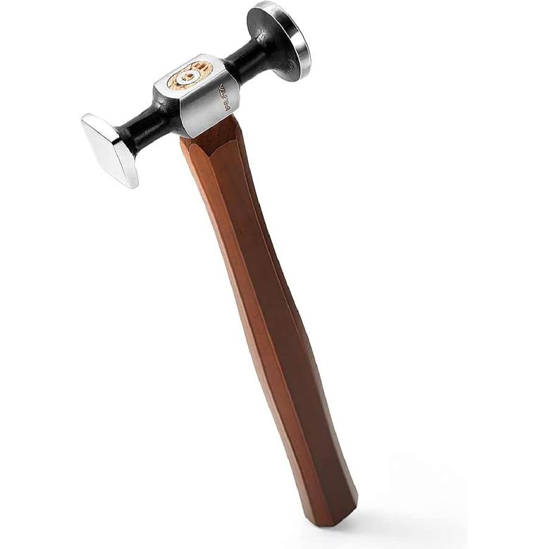 WUTA Leather Hammer Double Head Cobblers Hammer Mirror Polishing Carbon Steel Mallet for Professional Leather Craft Tool