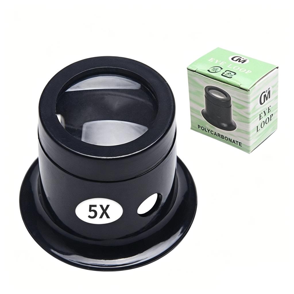 Jewelers Eye Loupe Loop Monocular Magnifier 3X 5X 10X 15X 20X Watch Magnifier Magnifying Glass for Watchmaker Watch Repair