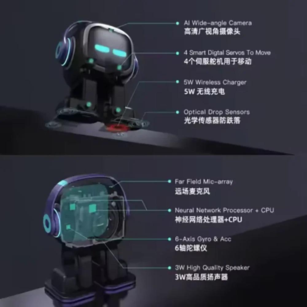 Tuya EMO intelligenza Robot AI Giocattolo Compagno Intelligente Emotivo di Robot per Animali Domestici Interattivo Vocale AI Giocattoli da Scrivania Regali 2026