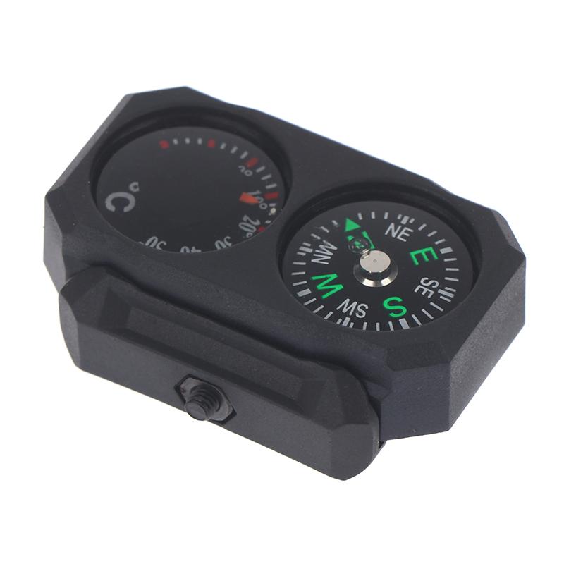 Outdoor Compass Mini Universal 20Mm Guide Thermometer Compass Thermometer 20Mm Rail Toy Decorative Model