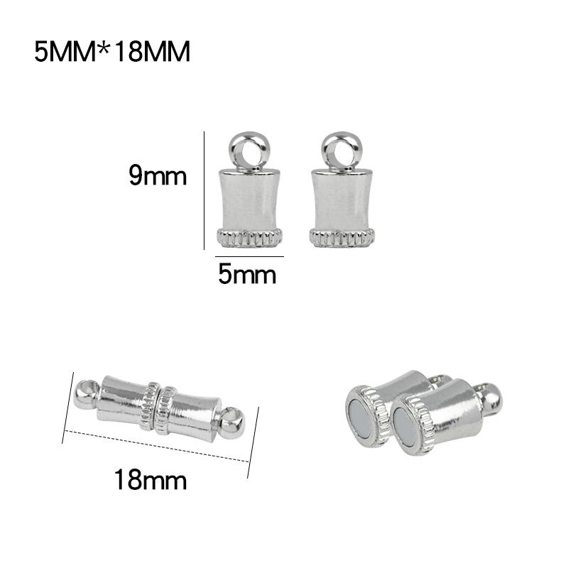 Louleur Round/Heart Strong Magnetic Clasps Magnet End Clasp Connectors for Jewelry Making DIY Bracelet Necklace Accessories