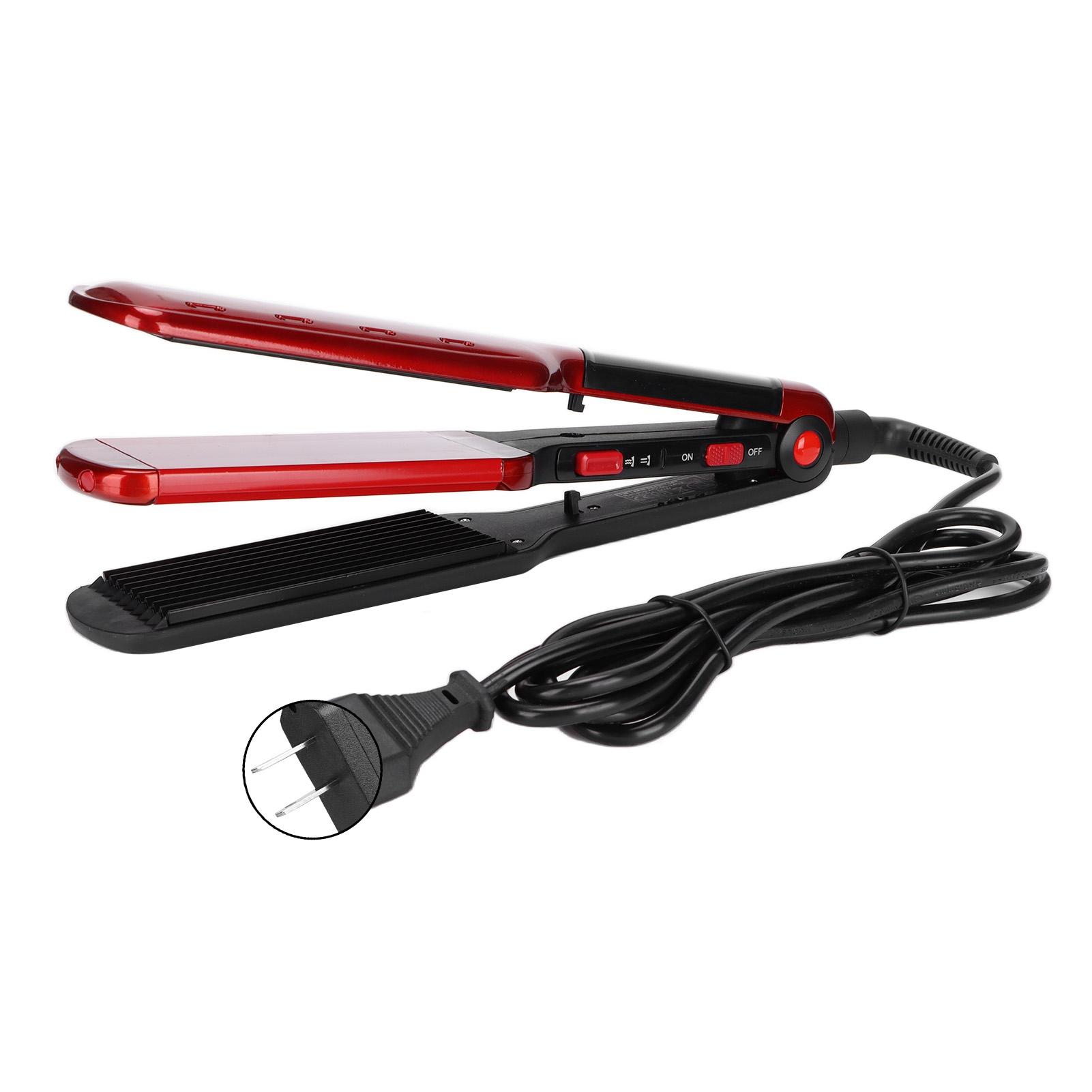 

Плоский выпрямитель для волос 2 в 1 с керамическим покрытием, гофрированный, с клавишным переключателем, щипцы для завивки волос 100‑240 В US Plus