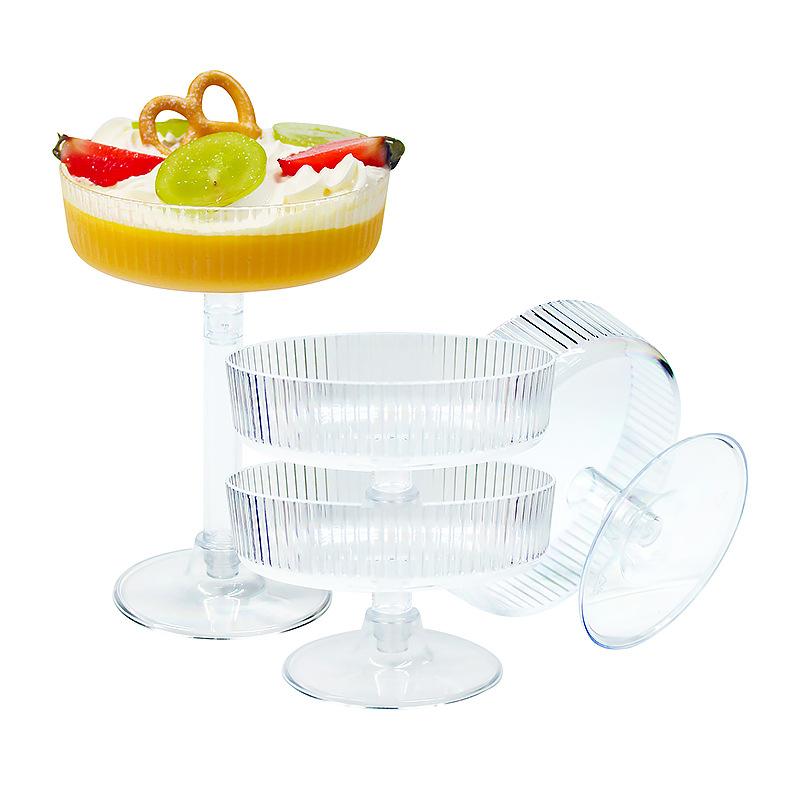 10Pcs Plastic Martini Glasses Disposable Transparent Champagne Glass Detachable Champagne Tower Dessert Cup For Wedding Party