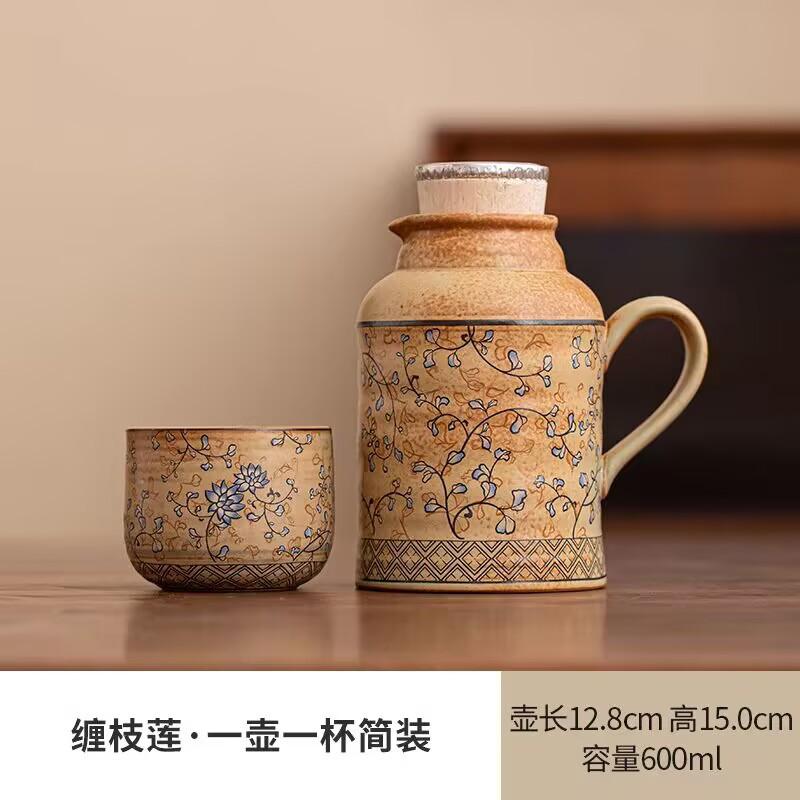 

Витой лотос старинная керамика маленький теплый горшок ретро-чайник чашка керамический теплоизоляционный горшок чайный сервиз деловой подарок сувенир
