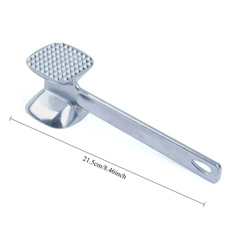 Meat Tenderizer Hammer Tool Dual-Sided Nails Meat Mallet Meat Hammer for Chicken with Aluminum Alloy Rubber Comfort Grip Handle