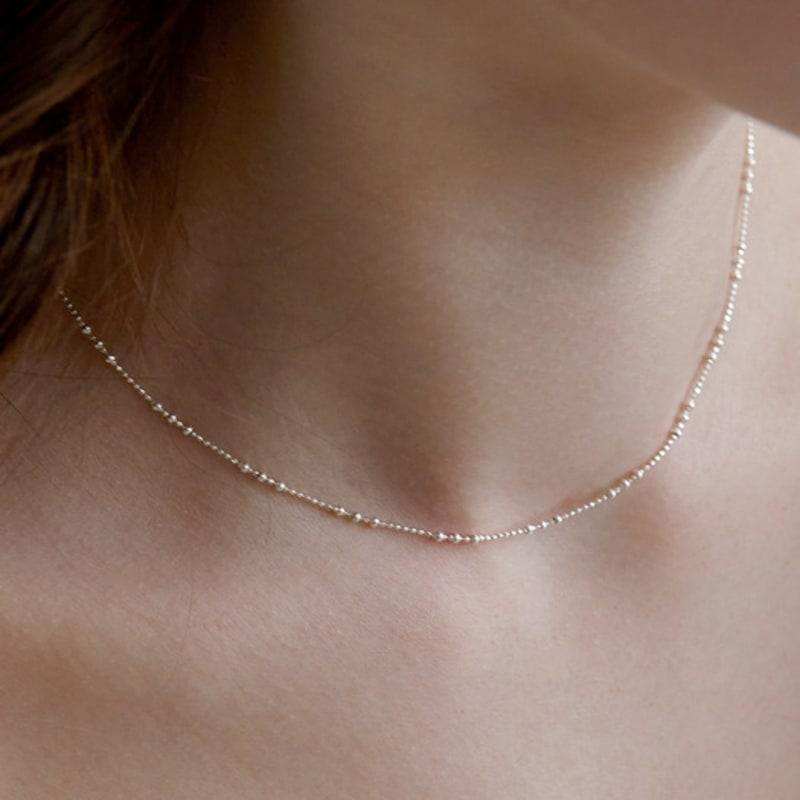 Tatiana (925 Silver) Triple Ball Chain Necklace NZ2406