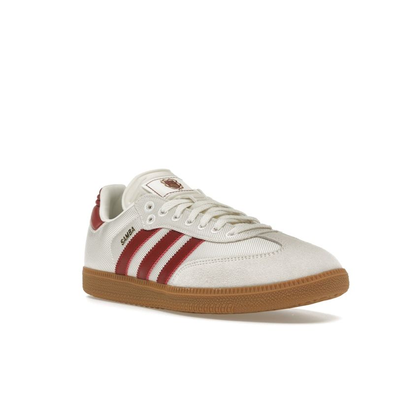 FC Bayern Munich X Adidas Samba Third Kit Unisex Sneakers Cream Off-White Active-Maroon JQ2500