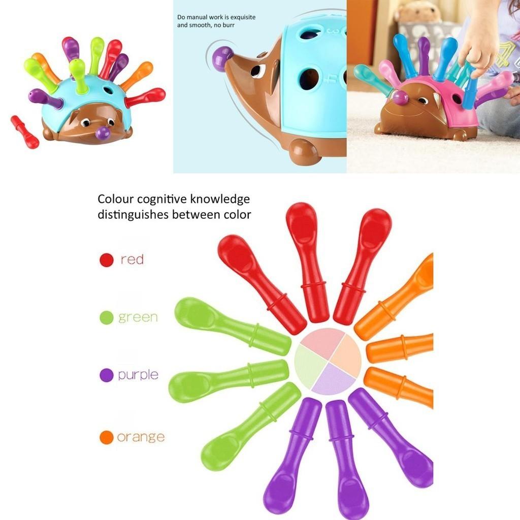 Little Hedgehog Plug-in Toy Develop Toddler's Concentration Skills With Early Education Puzzle