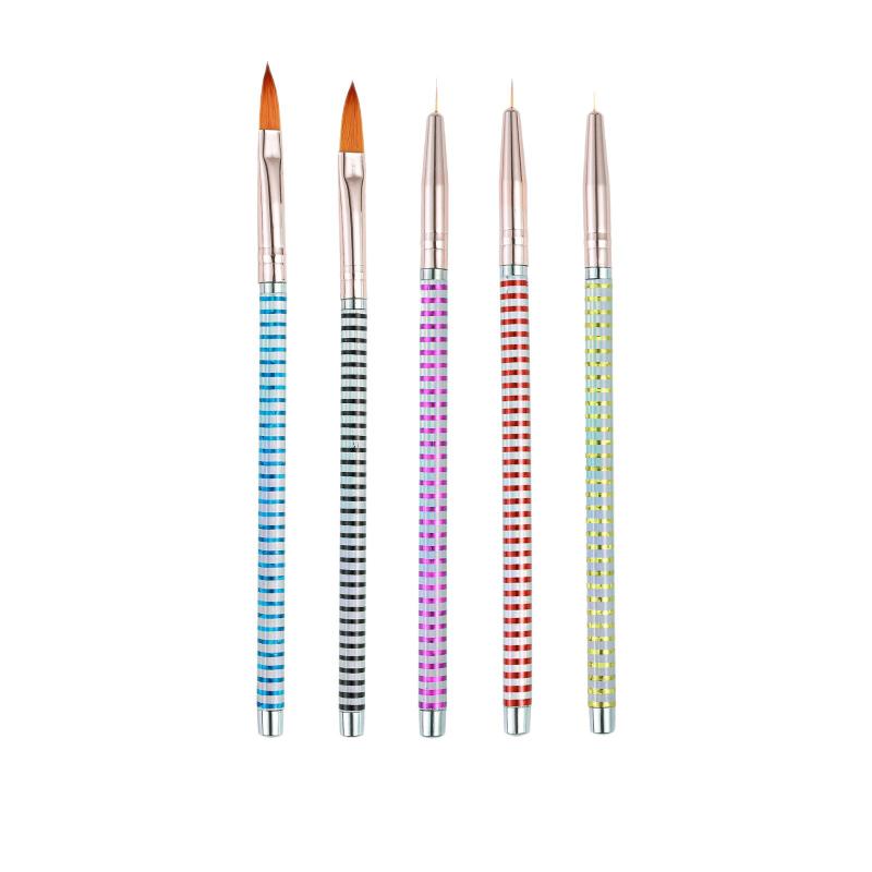 5Pcs Nails Art Dotting Pen Nails Brushes For Nails Art Accessories Tools Kits Nail Supplies For Professionals Manicure Set