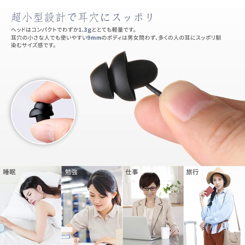 Parasom Wired Sleep Earphones for Sleeping, In-Ear, Ultra-Lightweight & Compact, Noise-Blocking, Soft, Comfortable Fit, with Microphone, Compatible