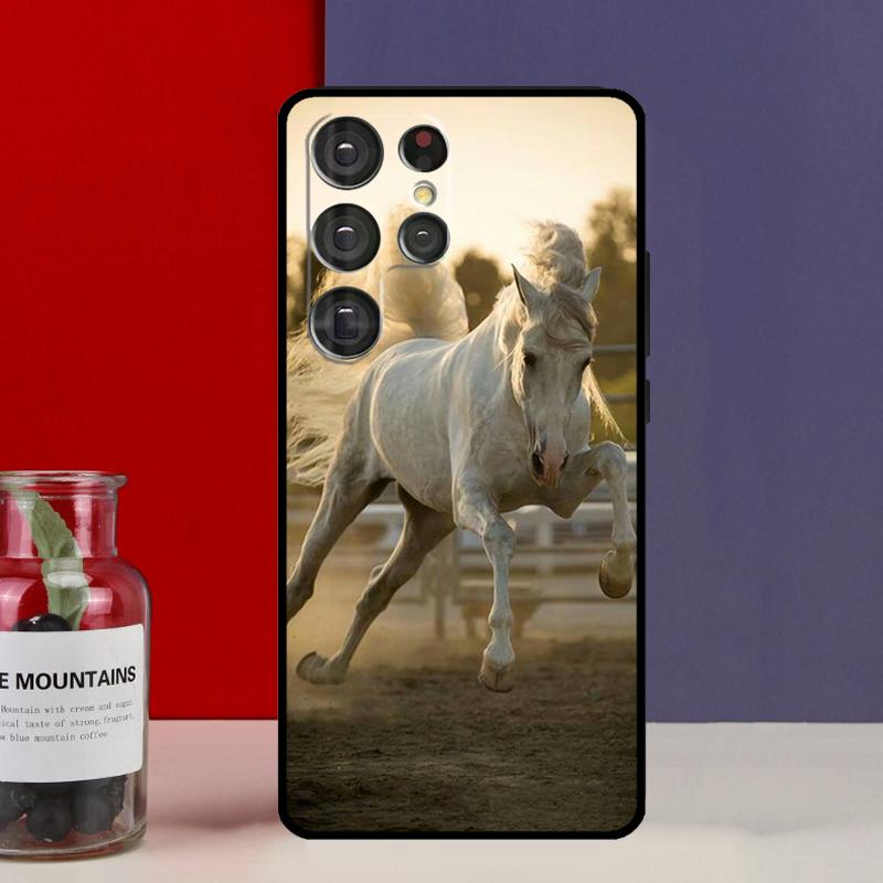 Galloping Horse Funda Case For Samsung Galaxy S25 Ultra S9 S10 S20 FE S21 S22 S23 Plus S24 Ultra Phone Cover