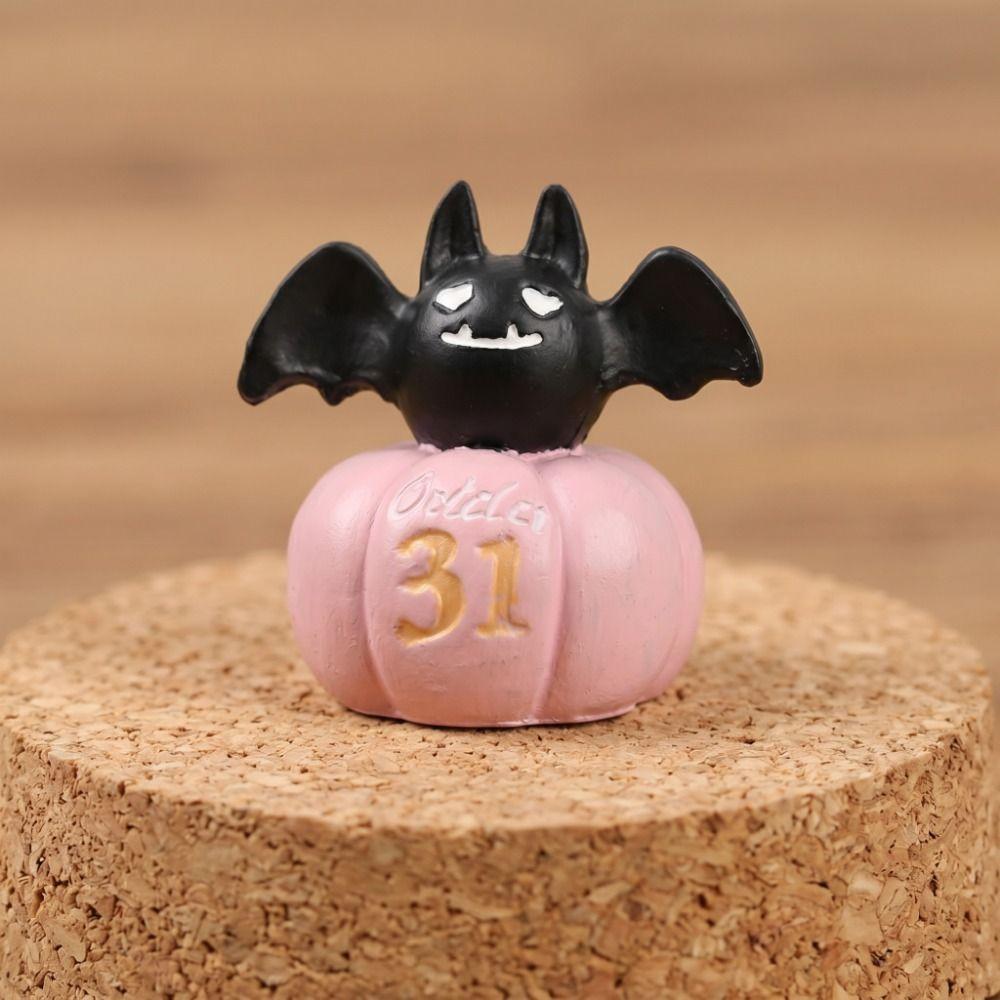 Resin Pumpkin Ghost Owl Ornament Detailed Mini Halloween Figurines  Holiday Gift