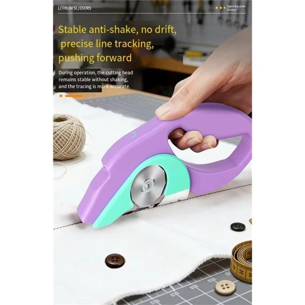 Precision Cutting Fabric Cutter Ergonomic Handle Cordless Rotary Shears  Cutting Cardboard
