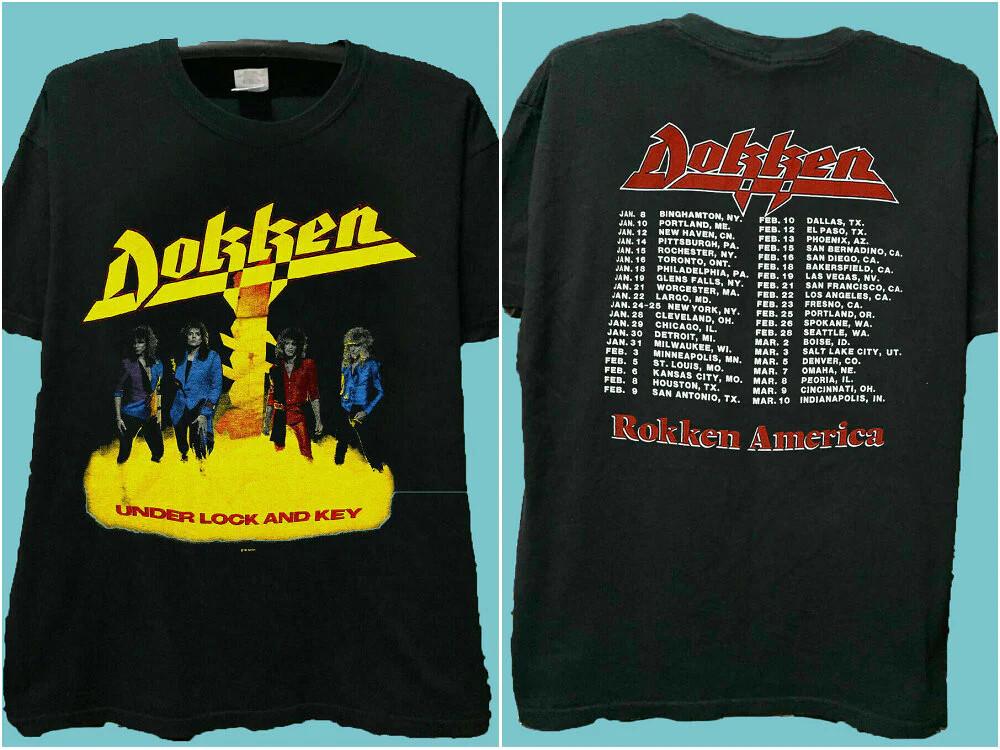 DOKKEN TSHIRT 1985 UNDER LOCK AND KEY T SHIRT Unisex T-Shirt XXXXL