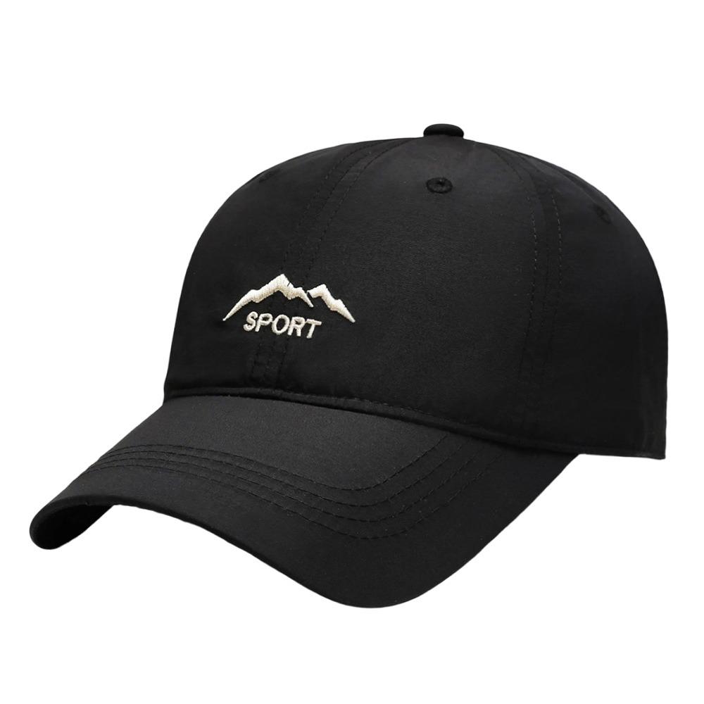 Summer Baseball Cap Breathable Snapback Hat Casual Sun Hat for Men Women чёрный
