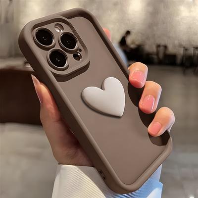 Niedliche 3D Liebesherz Handyhülle Für iPhone 15 14 13 12 11 Pro Max 14 15 Plus Hüllen Silikon Stoßfest Weiche Rückseite Zubehör