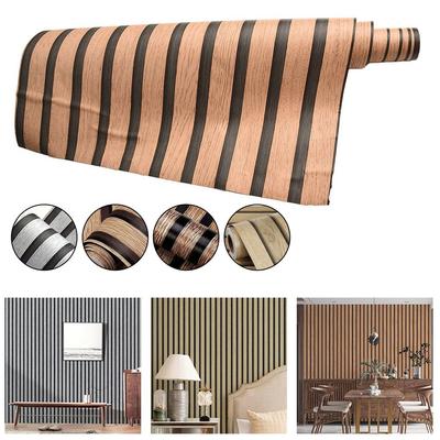 Wood Slat Wallpaper 40cm Easy Peel Removable Self Sticker