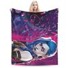 Arcane Vi Jinx Blankets Quality Warm  Throw Blanket Autumn Students Living Room Aesthetic Bedspread