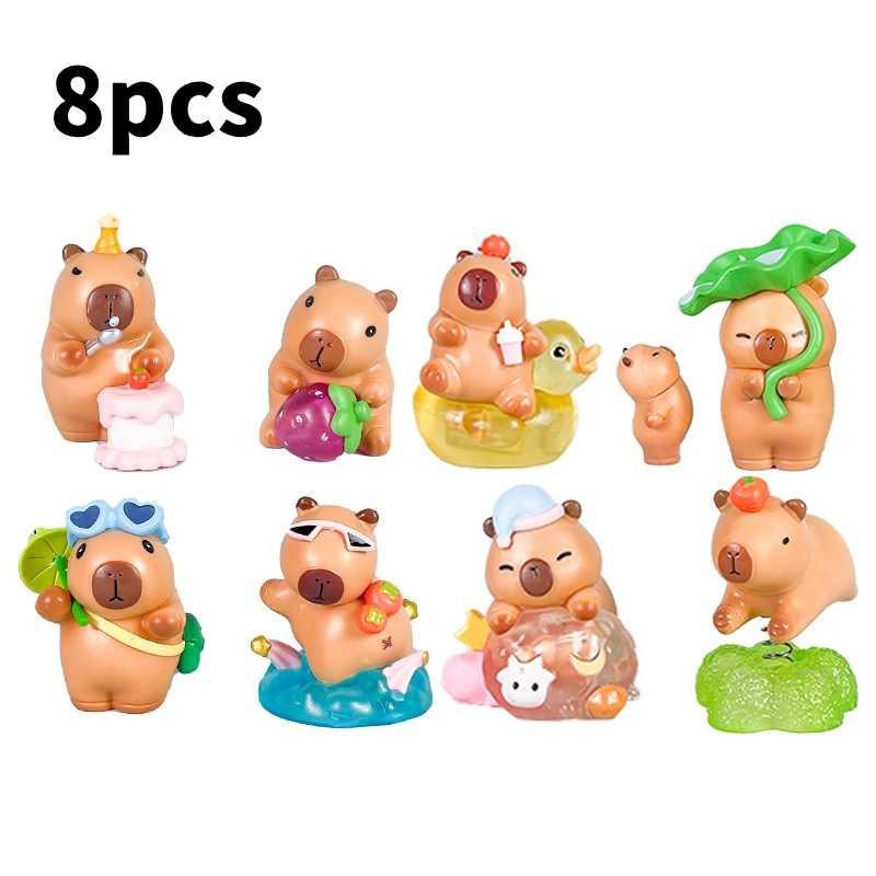 Cartoon Capybara Character Pvc  Action Figures Model Toy Collectibles Kids Gift