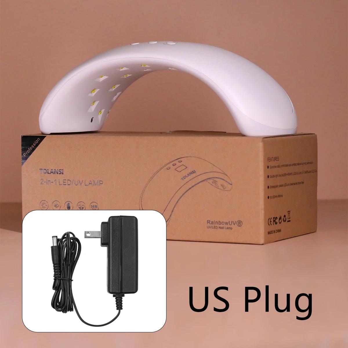 

Лампа для ногтей Вилка США/Европа УФ 36 Вт CND Светодиодная для ногтей с экраном Гель для ногтей Мощная Сушка Фототерапия Отверждение Нога Умный сенсор Полировка US Plug