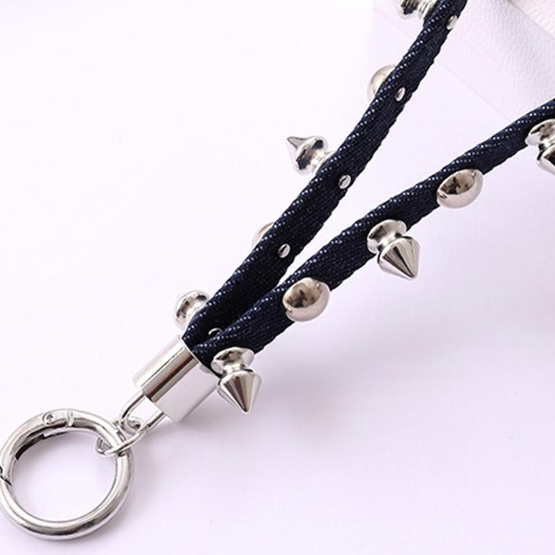 Einzigartiges Niet-Leder-Lanyard Nieten-Leder-Seil-Anhänger Schlüsselanhänger Für Handy Schlüssel Und Taschen Stilvolles Accessoire