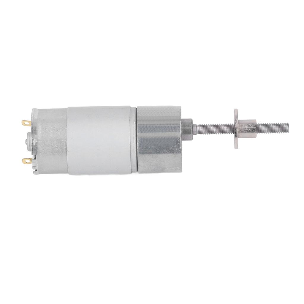 Self Locking DC Worm Gear Motor with Flange M6 Rotating Shaft Thread Speed Reduction Geared Motor
