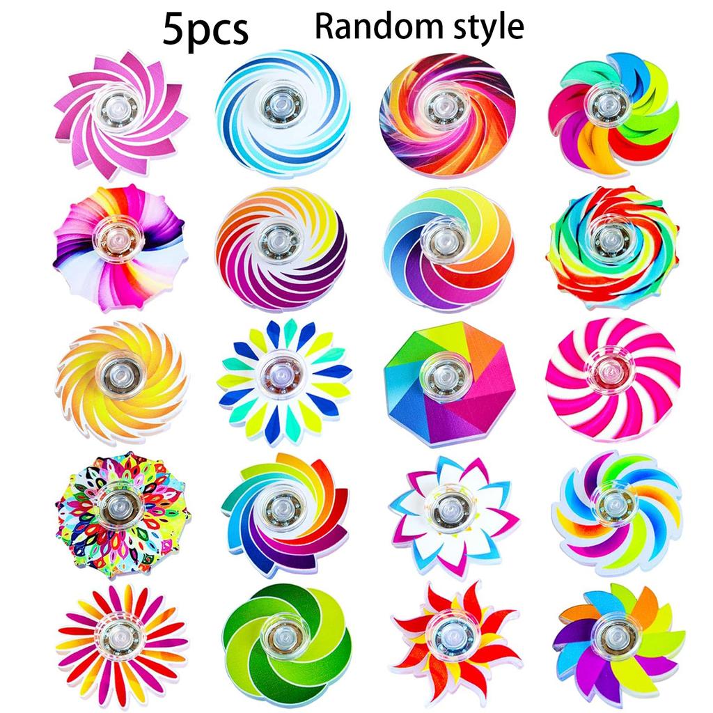 Creative Color Gyroscope Acrylic Colorful Fingertip Gyroscope Rotating Gyroscope Cool Stress Relieving Toy