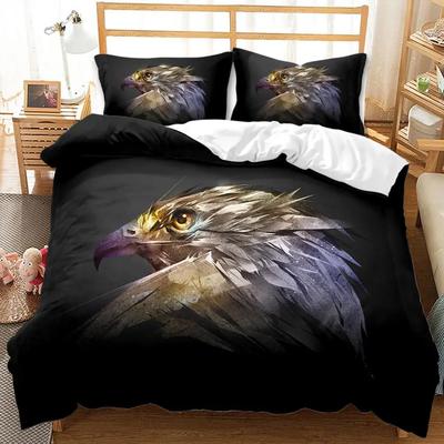 Qualitäts Western Baumwolle Bettwäsche Set Winter Bettbezug Sets HD Adler Reaktivdruck Kinder Erwachsenen Bettwäsche Set Dropshipping