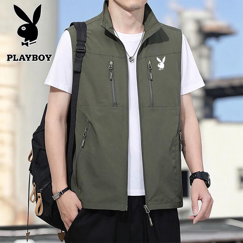 PLAYBOY Men s Summer Multi-Pocket Vest L
