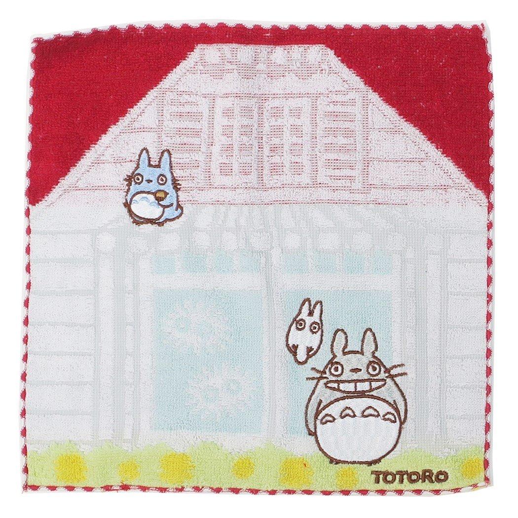 Marushin Mini Studio Ghibli Neighbor 25 x 25 Totoro in Front of the 1005018100 Towel,  My Totoro,  Approx. cm, House, 100% Cotton,