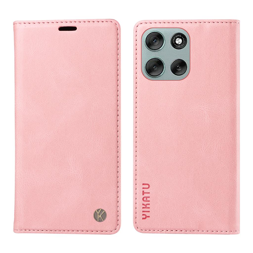 For Motorola Moto G56 5G Leather Cover YIKATU YK-004 Skin-Touch Wallet Phone Cases