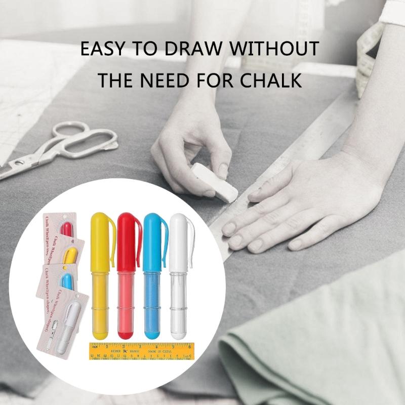 4/5 Pcs/Set Fabric Chalk Markers Pen-shaped Chalk Wheel Erase Tailors Chalk Sewings Chalk Crafting Tool for Quilting