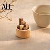 Wood Essential Oil Diffuser Wooden Diffuser, Beech Aromatherapy No Electricity Small Round for Home Offices Cars Yoga Rooms Slow Release