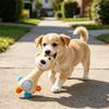 Pet Toy Sound Design Interactive Puppy Chew Toy with Built-in Rattle Cartoon Dog Monkey Design Teeth Oral Health Safe Chew