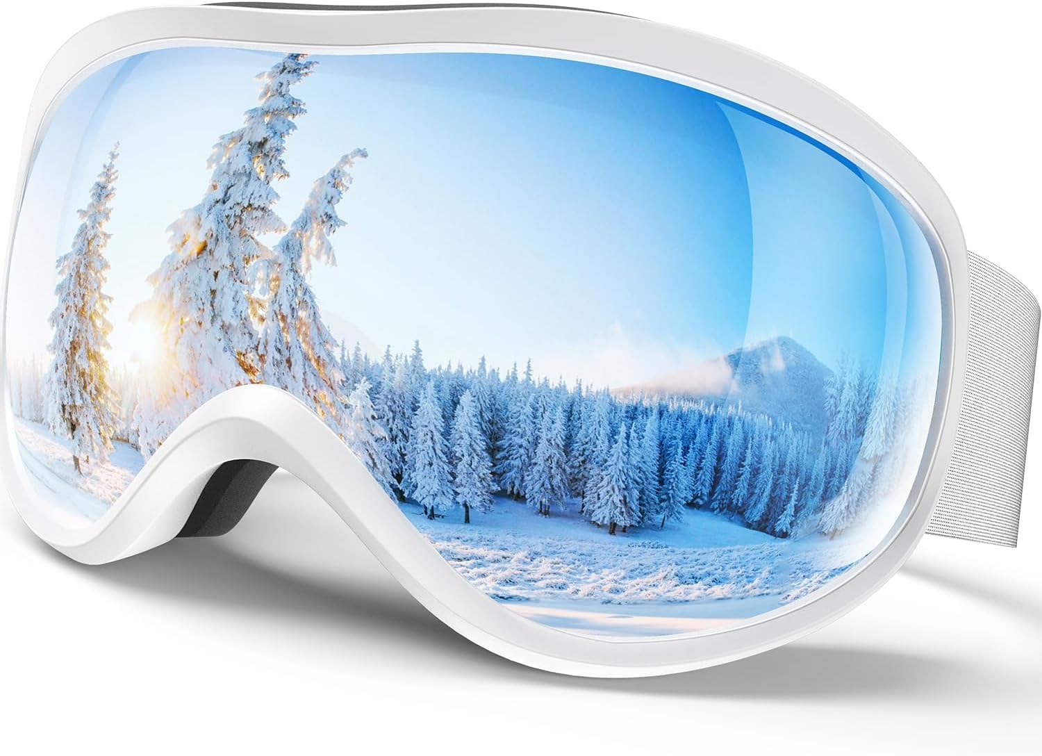 

Очки ElektraX UV Очки Сферические Унисекс Спортивные очки Лыжные/Сноубордические [Анти-туман, 99% защита, Совместимые] Двухслойная линза, Легкие, белый