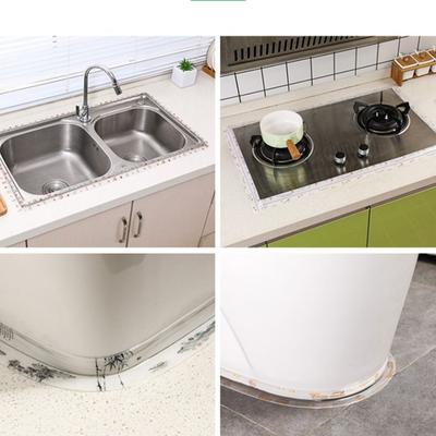 3,2 m PVC-Acryl-wasserdichter Streifen Küche Toilette Schimmelschutzband Dichtungsstreifen Selbstklebende Sockelleiste Wandaufkleber