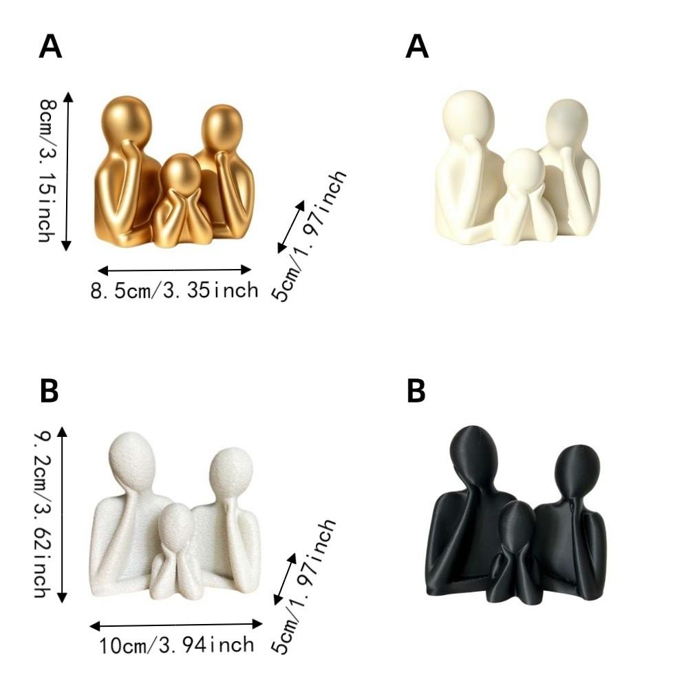 Couple Embracing Sculpture Abstract Family Sculpture Sculpture of A Family of Three Bedroom Decor