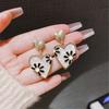 Floral Heart Shape Earrings Dainty Spring Design Comfort Fit Alloy Ear Accessories for Daily Wear