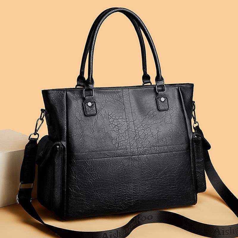 Genuine Kangaroo Brand Soft Pu Leather Hand Bag Small Handbags Women Shoulder Bags for Mother Luxury Designer Tote Commuting Bag