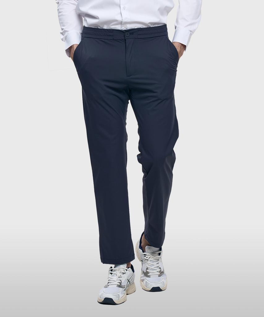 EZBUY Naturally Elastic Men'S Half Banding Slacks Pants 3 Colors