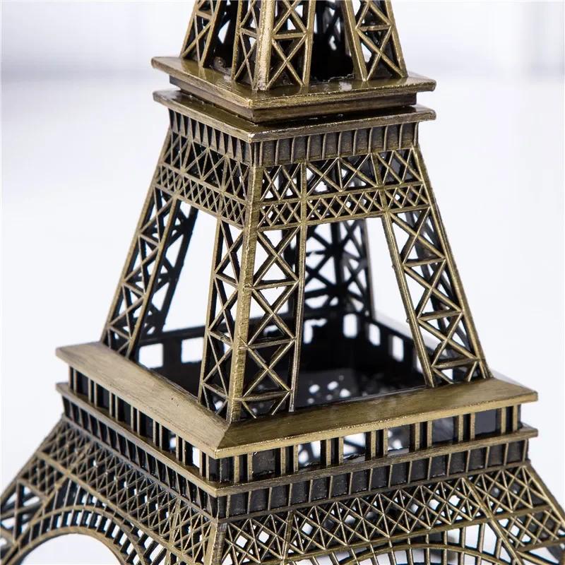 Paris Eiffel Tower Statue European Crafts Retro Model Office Decoration Miniature Building Small Gift Retro Decoration