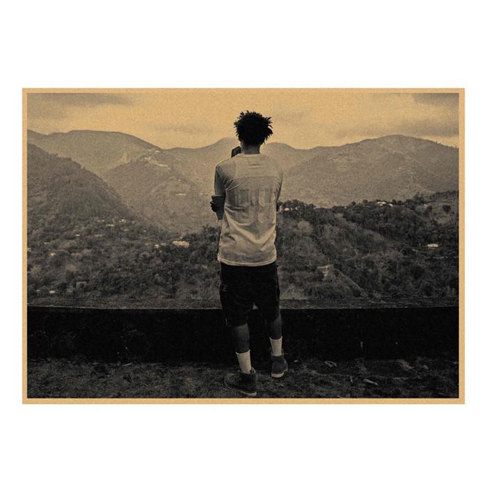 J. Cole & Lamar Rap Hip Hop Kraft Paper Wall Mural 491