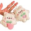 Adorable Blush Bunny Plush Keychain - Cute Cartoon Doll Pendant & Souvenir Gift.