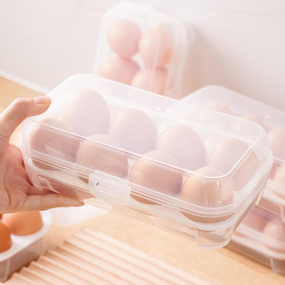 Portable Egg Storage Box Tray 3/4/8 Grid Transparent Shockproof Egg Container Waterproof Egg Tray Kitchen Organizer For Outdoor