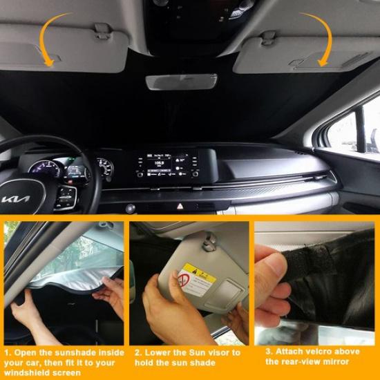 For Hyundai Kona 2018- Car Accessories Windshield Sun Shade Blocks UV Rays