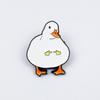 Cartoon Animals Brooch Set: Cute Duck & Frog Alloy Pins, English-Inspired Decorative Accessory